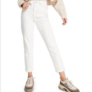 Topshop Mom Jean Off White